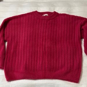SO Women's Vibrant Red Crew Neck Sweater